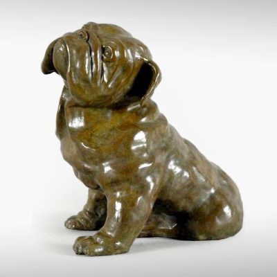 «George» Bulldog anglais bronze patine noisette