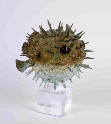 « Kissy » Diodon bronze patine multiple